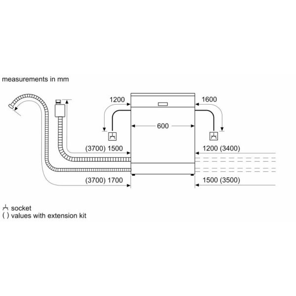 Bosch
Bosch Series 6 Free-standing Dishwasher, 13 Place Settings, Remote Start, HygienePlus 60 cm, Brushed Steel Anti-fingerprint SMS6HM127M //new no cartoon - Image 2