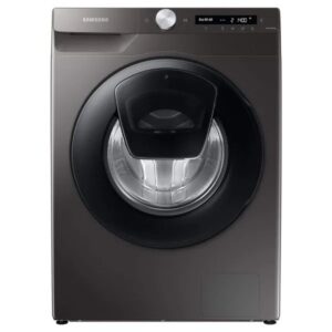 Samsung 9 Kg Front Load Washing Machine, 1400 RPM, AI Control, Eco Bubble, 15 Quick Wash, Color Silver Model – WW90T554DAN – 1 Year Warranty.