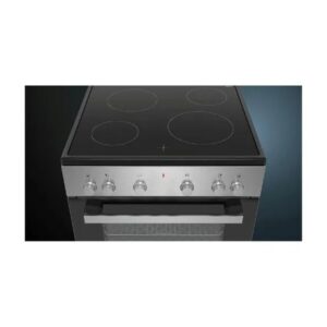 Siemens 71 Liter Free Standing Ceramic Cooker, IQ300, 4 Cooking Zones, Color ‎Sainless Steel, Model – HK6L00070M – 1 Year Full Warranty_ new no cartoon